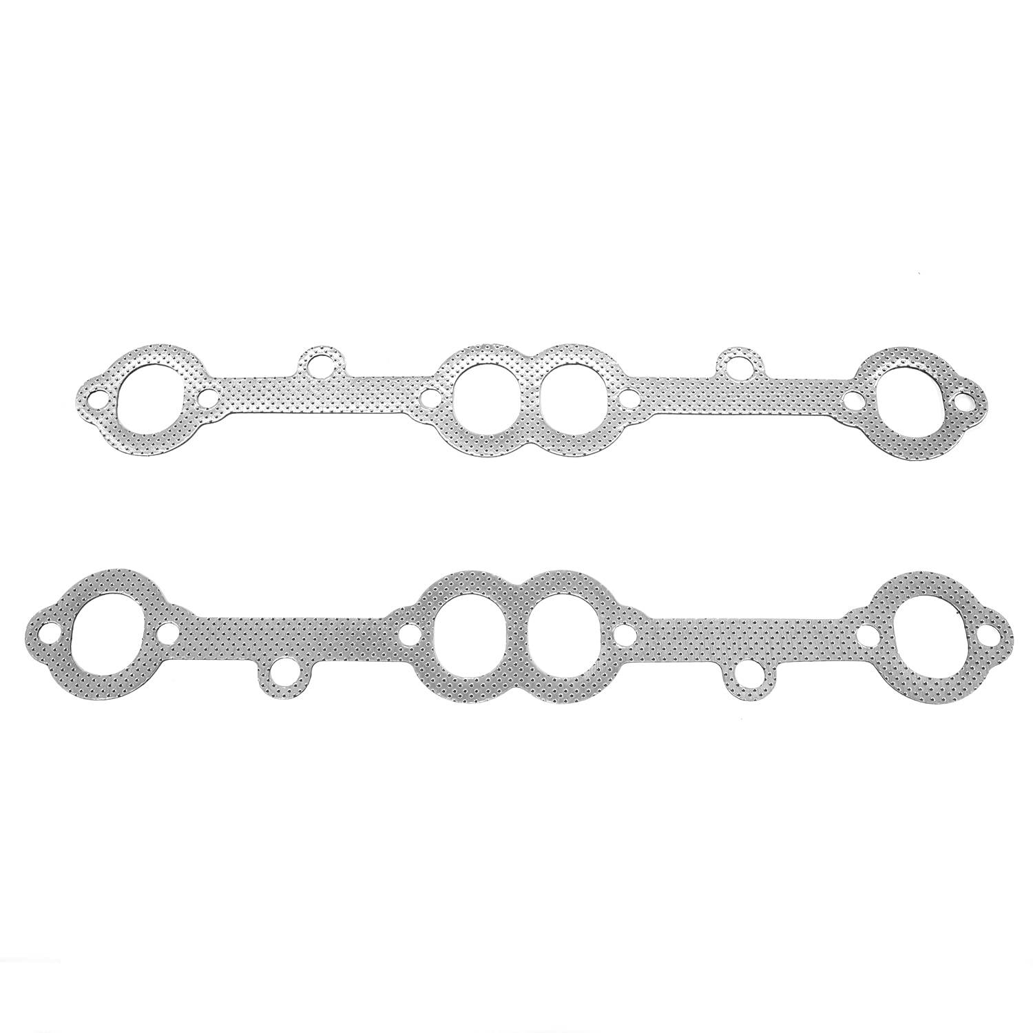 DNA Motoring GKT A HD PF82 Pair Of Exhaust Header Gasket Compatible With 55 00 283 327 350 383 400 Sbc Gen 1 Engines W 165 X 135 Oval Ports