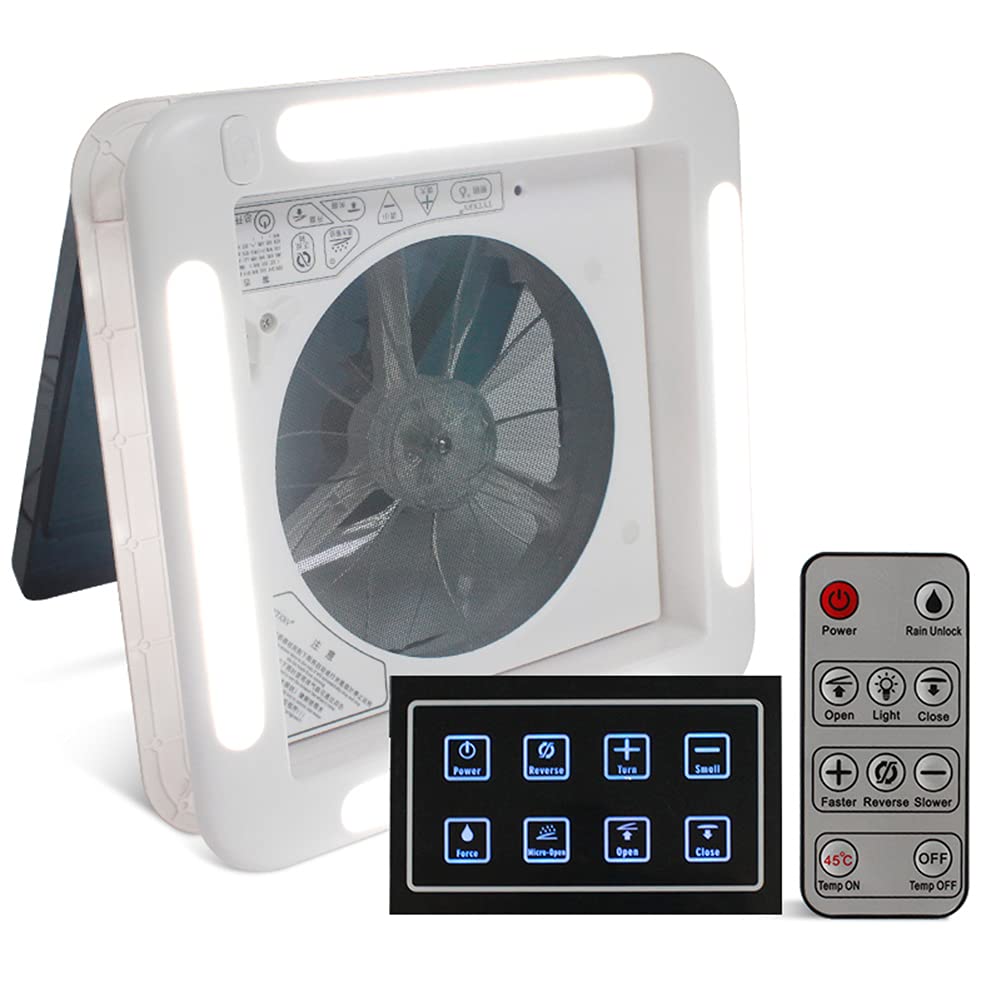 Buy 11” Rv Electric Roof Vent Fan With Led Light, 12v 6 Speed Motorhome