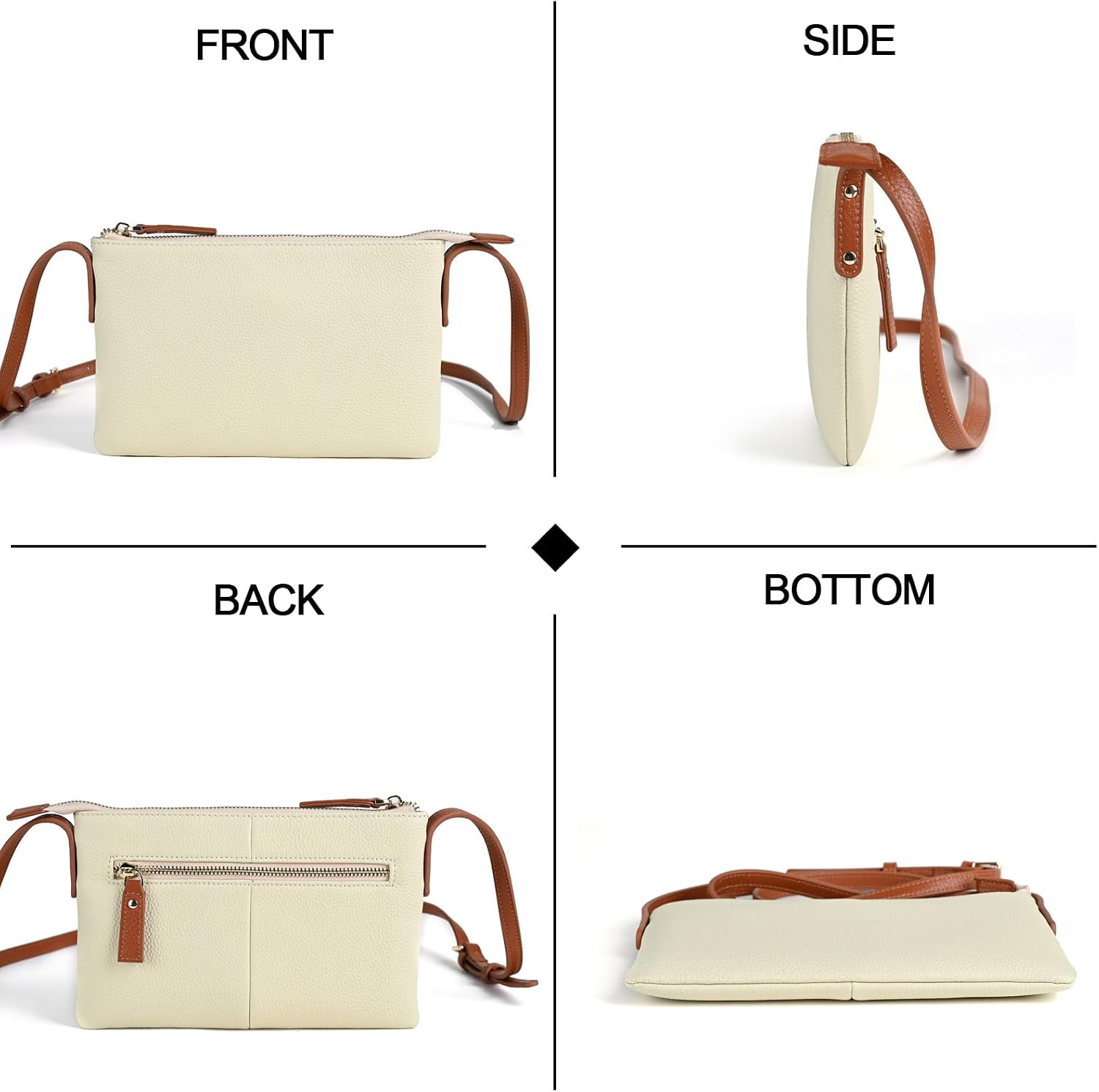 Small Crossbody Shoulder Bag for Women,Genuine Leather Clutch Wallet Purse,Mini Phone Bag with Adjustable Strap