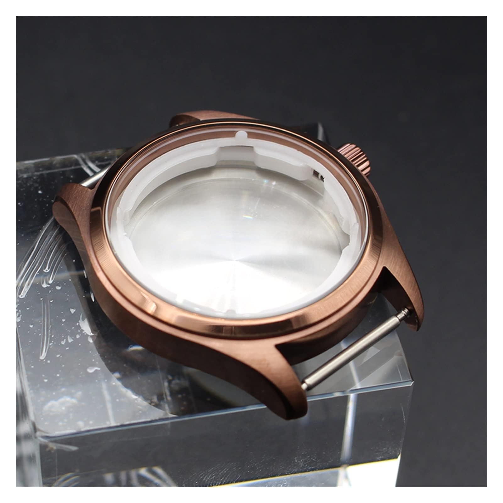 Cassa per Orologio da Uomo da 40 mm, Compatibile con movimenti Seiko NH35 e NH36, Acciaio Inossidabile Spazzolato e lucidato, Resistente all'Acqua Fino a 100 Metri, Cinturino Incluso.
