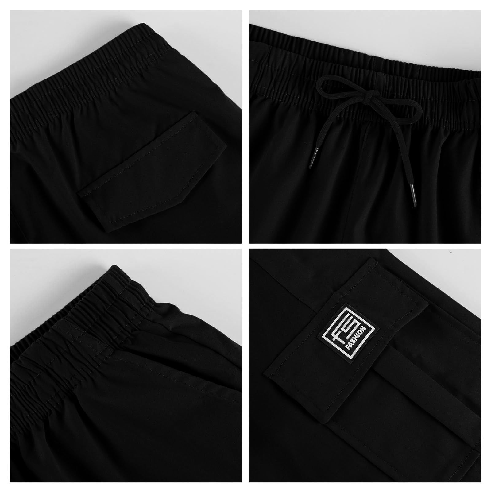 MOKBAY Pantalones Cortos para Hombre Senderismo Pantalon Corto Sin Cinturón Bermudas Cargo Cargo Shorts Hombre con Bolsillo