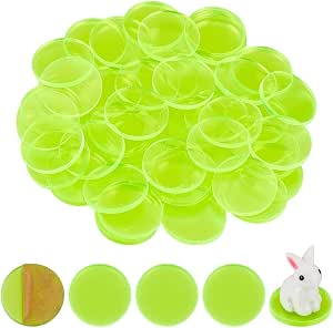 50 Basi Acriliche Rotonde 40x3 Mm In 10 Colori – Con 100 Adesivi Per Miniature, Action Figure E Modellismo