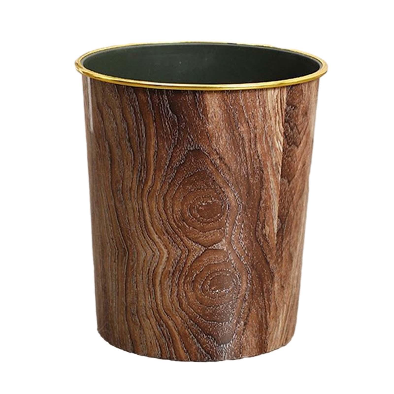 MERISHOPP®Open Top Trash Can Dustbin Round Garbage Bin for Office Restaurants Bathroom Brown M|Home & Garden | Household Supplies & Cleaning | Trash Cans & Wastebaskets|1 Trash Can 1