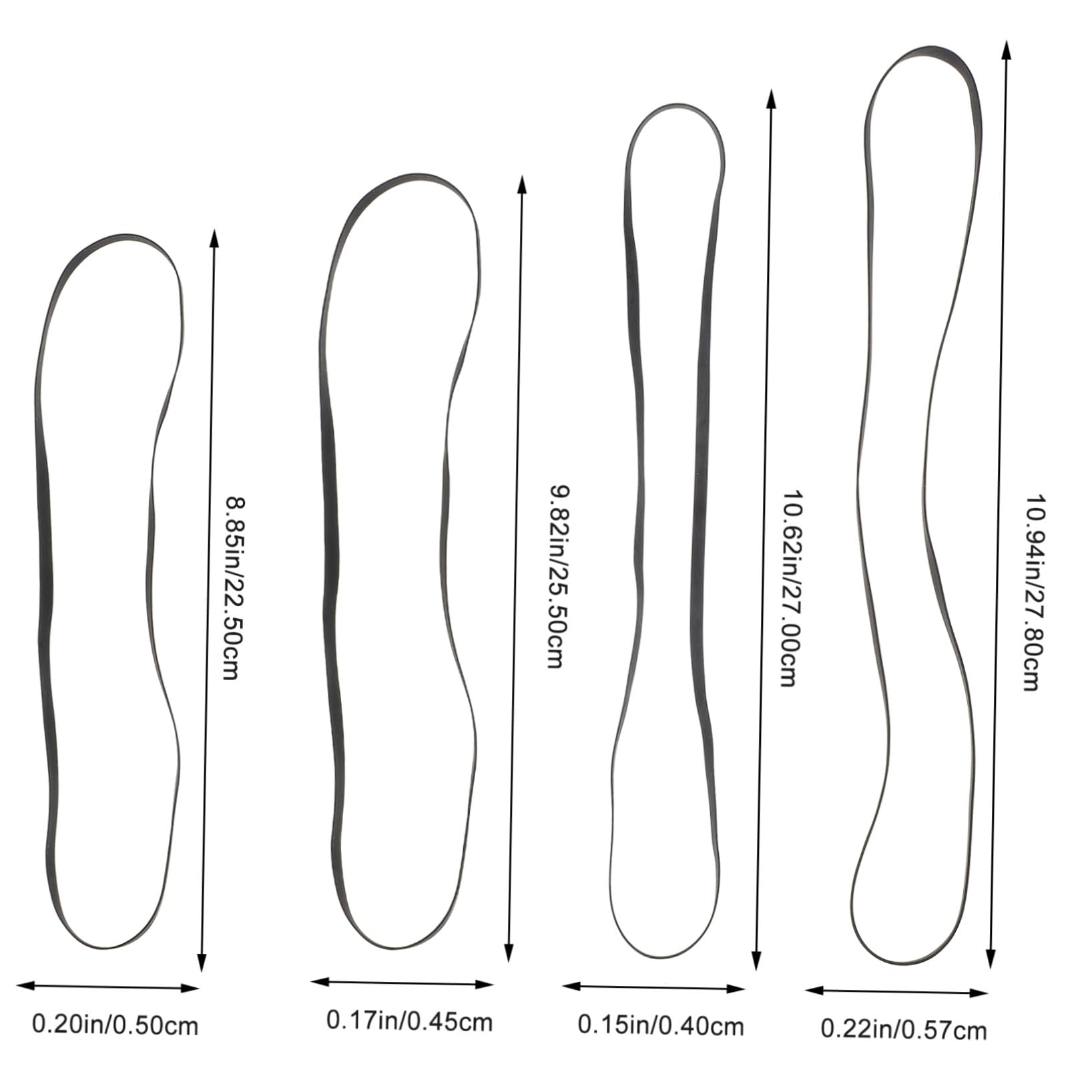 Toyvian 16stücke Teiliges Antriebsriemen Für Plattenspieler Gummiriemen Für Vinyl-drehteller Ersatzriemen Mit Präziser Für Ruhigen Betrieb Und Geräuschreduzierung