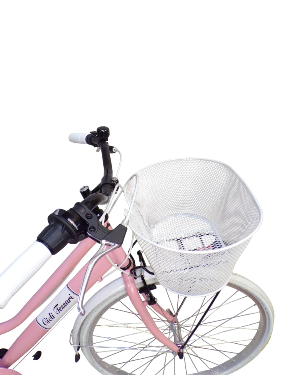 Cicli Tessari - bicicletta da donna bici da passeggio city bike ruota 28 trekking cambio 6 velocita' con cesto anteriore
