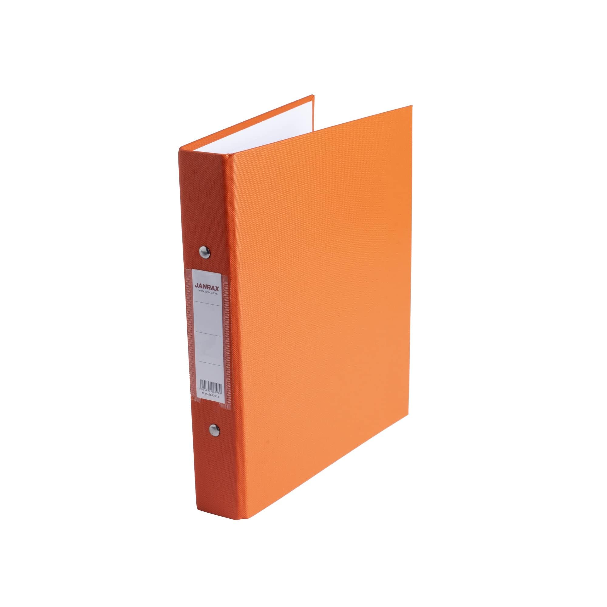 A5 Small Orange Paper Over Board Ring Binder by Janrax - Office, School Document Supplies