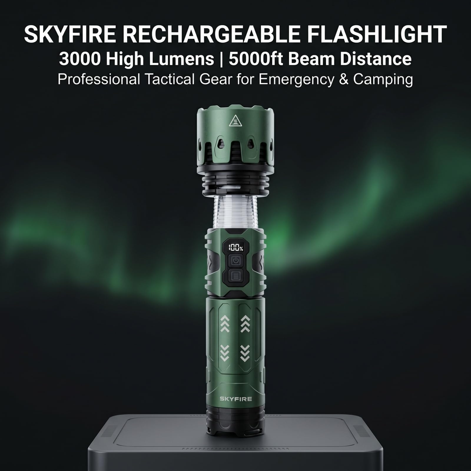 3000 lumen flashlight rechargeable SKYFIRE Lumens Rechargeable,LED Flashlights with Camping Light- Zoomable Focus, IPX6 Waterproof Tactical Flashlight for Camping, Emergency, Outdoor & Home Use, Green The Swiss Tech 3000 mdthebrand HJC C10 Pinlock Ready Skirt Color:Red