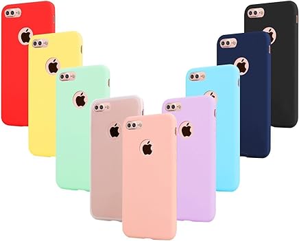 Leathlux 9X Funda iPhone 7 Plus, Carcasa Ultra Fina Silicona TPU Protector Flexible Cover para iPhone 7 Plus Rosa, Verde, P?rpura, Azul Cielo, Amarillo, Rojo, Azul Oscuro, Transl?cido, Negro Leathlux 9X Funda iPhone 7 Plus, Carcasa Ultra Fina Silicona TPU Protector Flexible Cover para iPhone 7 Plus Rosa, Verde, P?rpura, Azul Cielo, Amarillo, Rojo, Azul Oscuro, Transl?cido, Negro