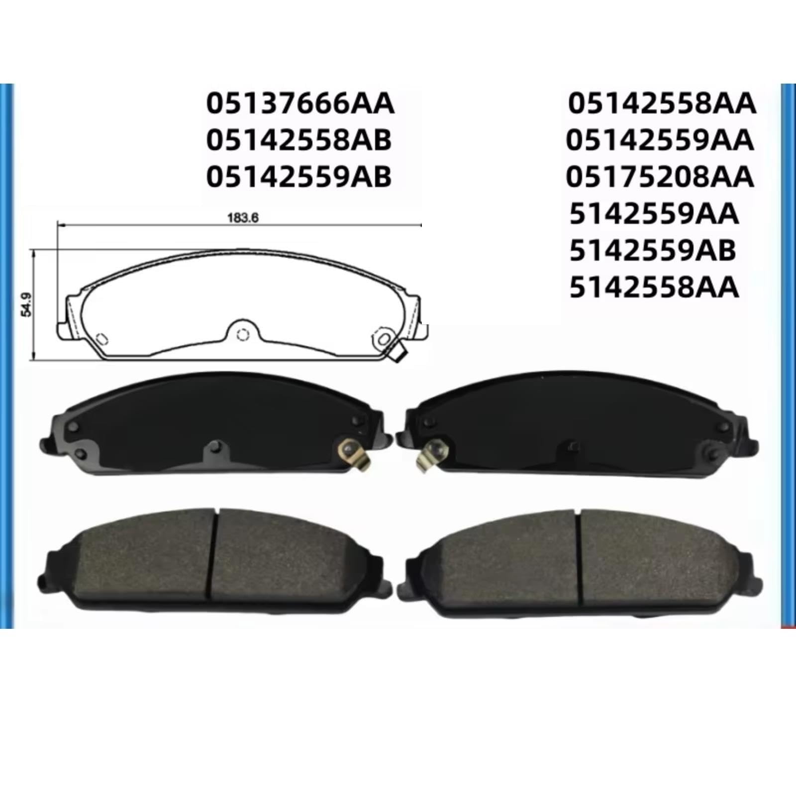 Pastillas Freno Delanteras 57002 Para Dodge Para Challenger Para Charger