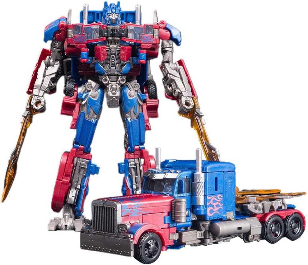 Enfudid Deformation Robot Toy, Optimus Prime Car Model, Alloy Action Figure, Portable Gift for Girls & Boys