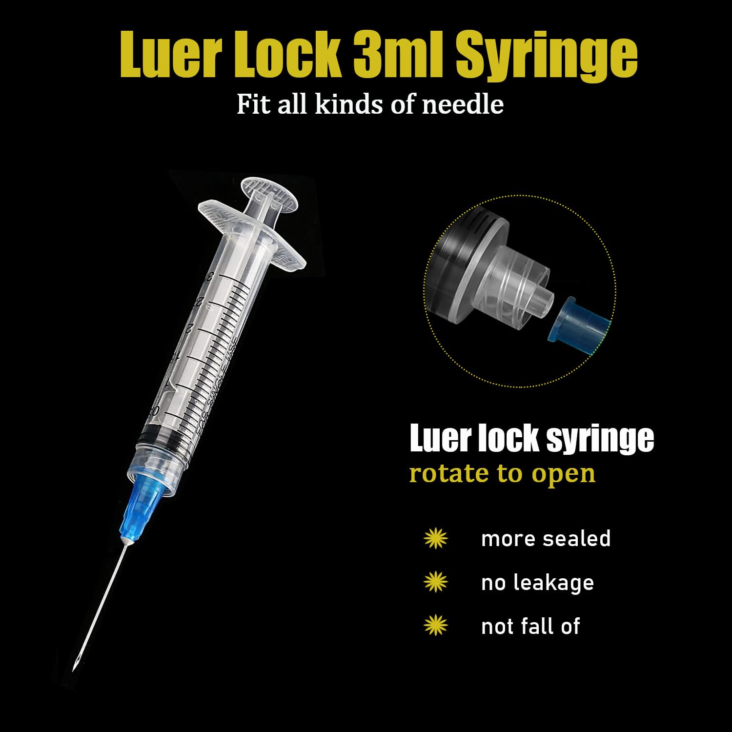 20Pack 3ml 23Ga 1.5inch Luer Lock Syringe Individually Packaged — Amazon image 4