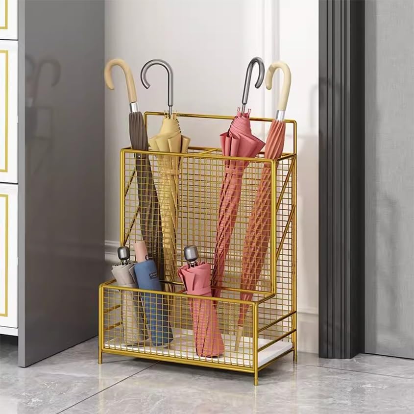 Porte-parapluies moderne en métal XXL porte-canne design grille pour entrée