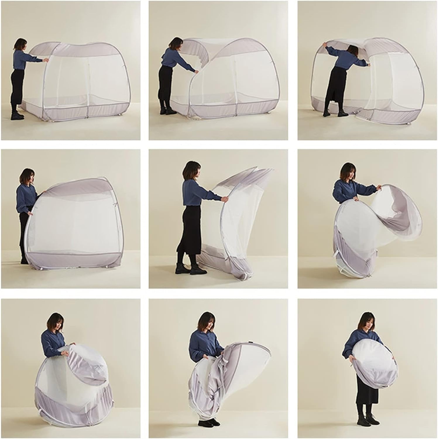 Moskitonetz, Einzelbett/Doppelbett, Moskitonetz, Outdoor, tragbar, Camping, Moskitonetz, Anti-Sturz-Mücken (1,2 x 2 m)