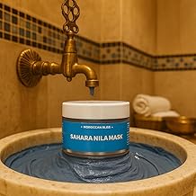 Moroccan Nila Mask | Skin Brightening, Anti-Tan & Pore Refining | Deep Cleansing, Pore Tightening & Skin Glow | 100% Natural Blue Nila Mask for Face & Body | Moroccan Spa Skincare for Radiant Skin (100 grams)