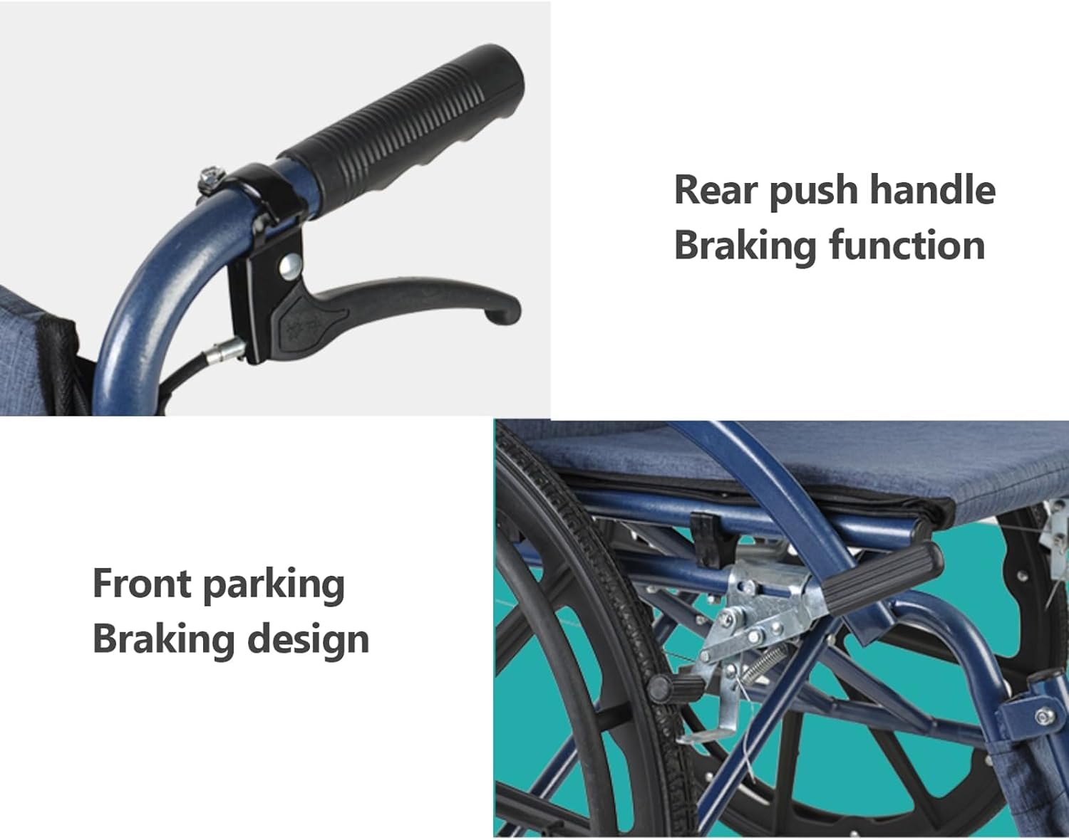 Wózek inwalidzki Rolstoel All Terrain Transportrolstoelen Hoge prestaties Lichtgewicht rolstoel Handmatige transportstoel Sportrolstoel wygodne