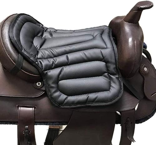 Cojín amortiguador de espuma de memoria amortiguador de asiento de equitación de cuero PU