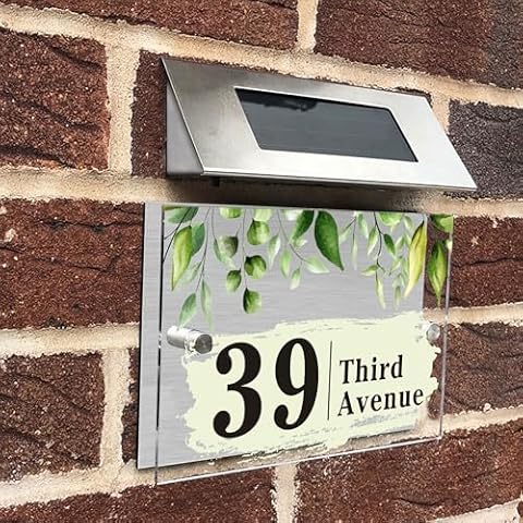 Personalised Acrylic House Number Plaque Cover