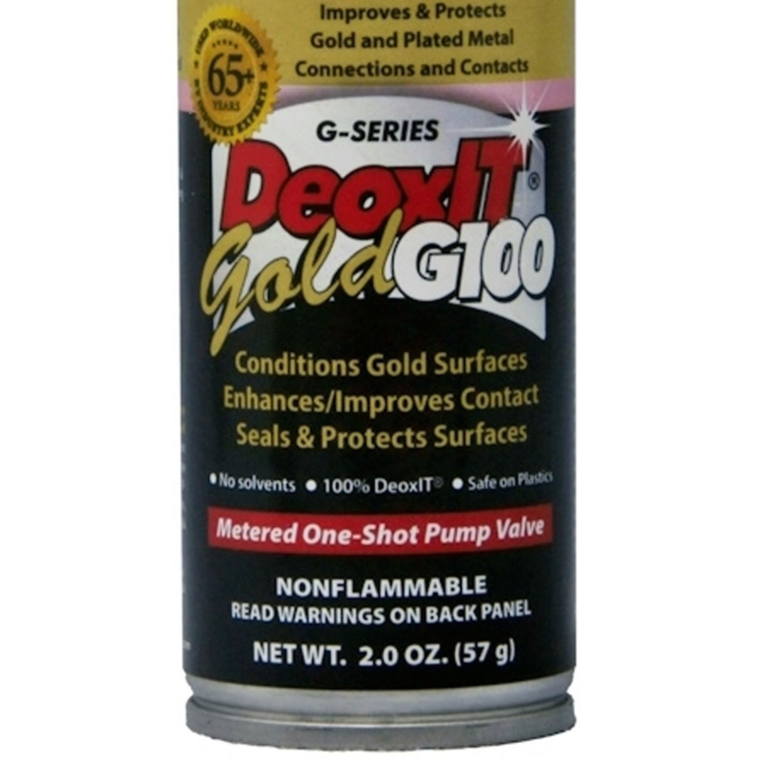 DeoxIT Kontaktreiniger G100PS-2 Gold Spray für Metall-Kontakte mit keepdrum Mikrofasertuch
