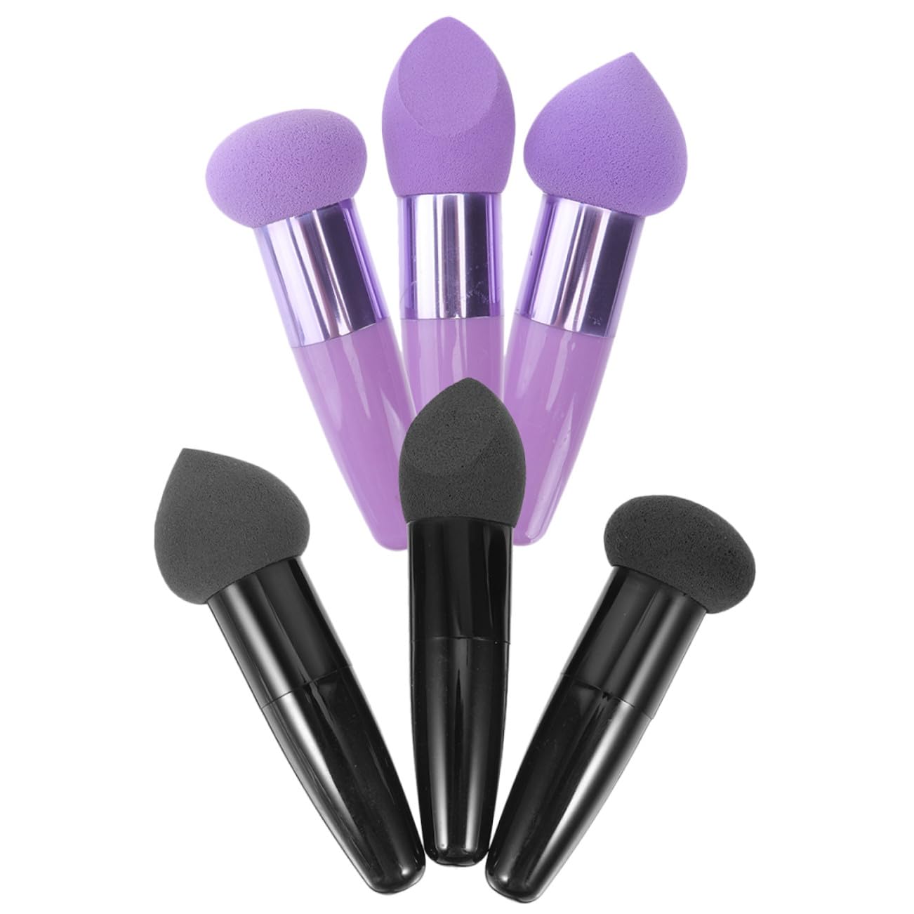 GANAZONO 6 Stück Makeup Schwämme in Stiftform Tragbare Kosmetikpinsel für Foundation Puder Concealer Hautfreundlich Praktisches Design für Reisen und Tägliches Makeup