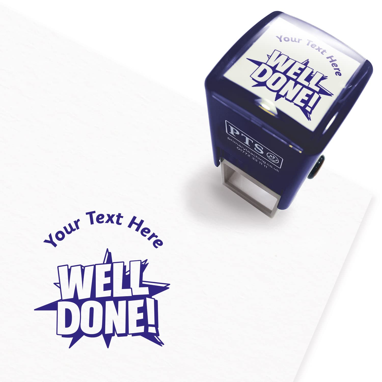Primary Teaching Services Ltd Blue Personalised Well Done School Teachers Reward Feedback Marking Stamper Stamp 25Mm Primary Teaching Services (Blue)