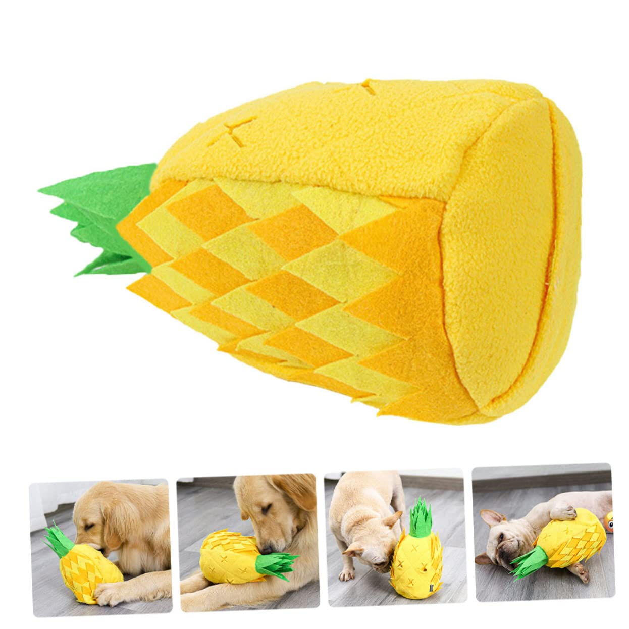 BESPORTBLE 2piezas Juguete Olfativo para Perros De Piña Juguete Interactivo para Cachorros Dispensador De Comida y Sonido para Entrenamiento y Estimulación Mental