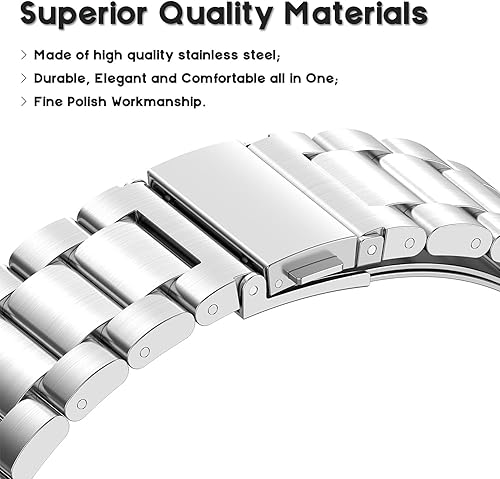 Miniatura 4 de Correa de reloj de metal compatible con Samsung Gear Fit2 Pro SM-R365Gear Fit2 SM-R360 Reemplazo de correa de acero inoxidable de ajuste rápido para