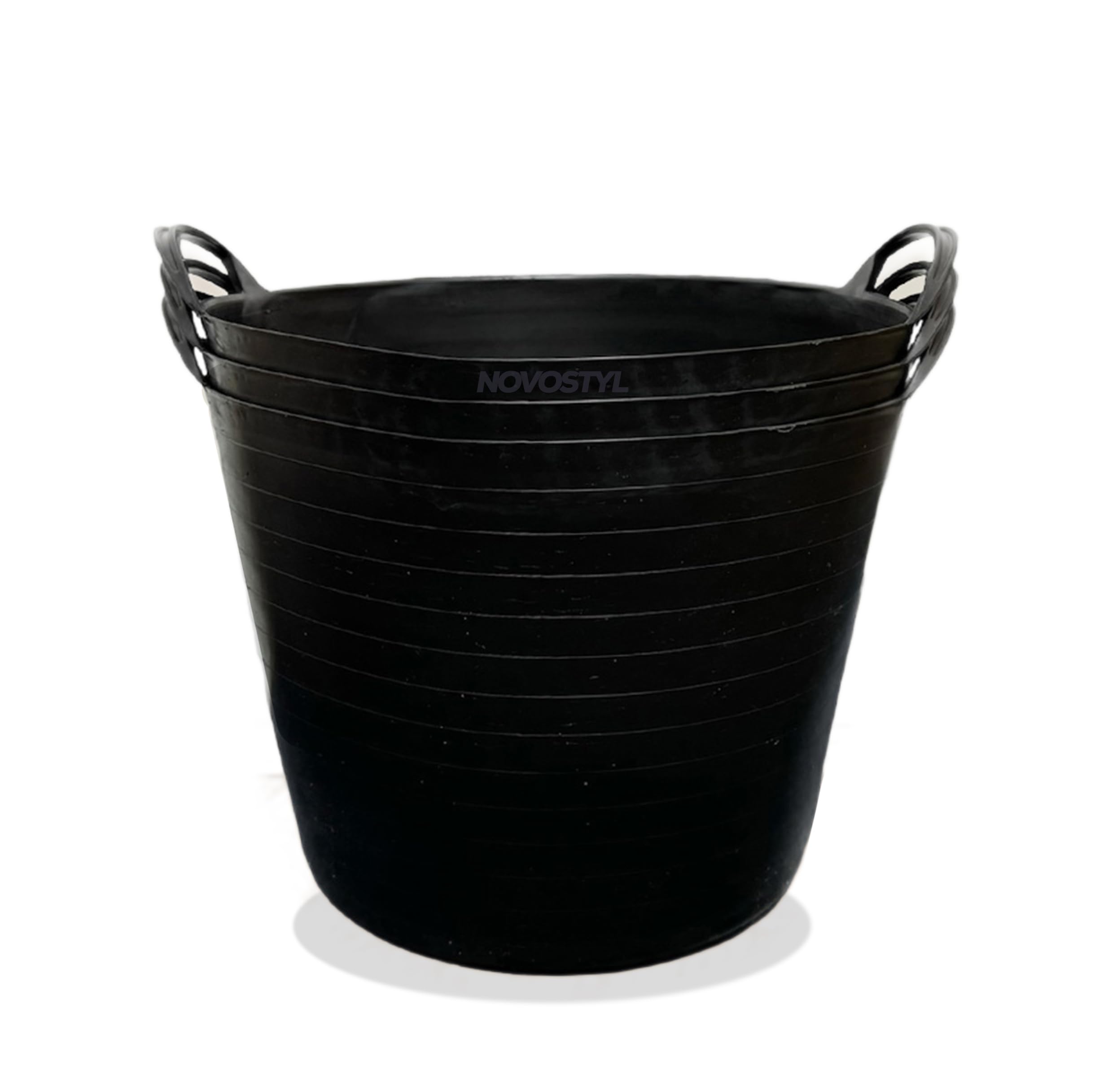 42L Flexi Tubs 3 Packs - Durable Flexible Buckets for Home & Garden Equestrian Versatile Large Garden Tubs with Handles, Handy Builders Buckets Heavy Duty, Ideal Bath Bucket & Flexi Bucket, (Black)
