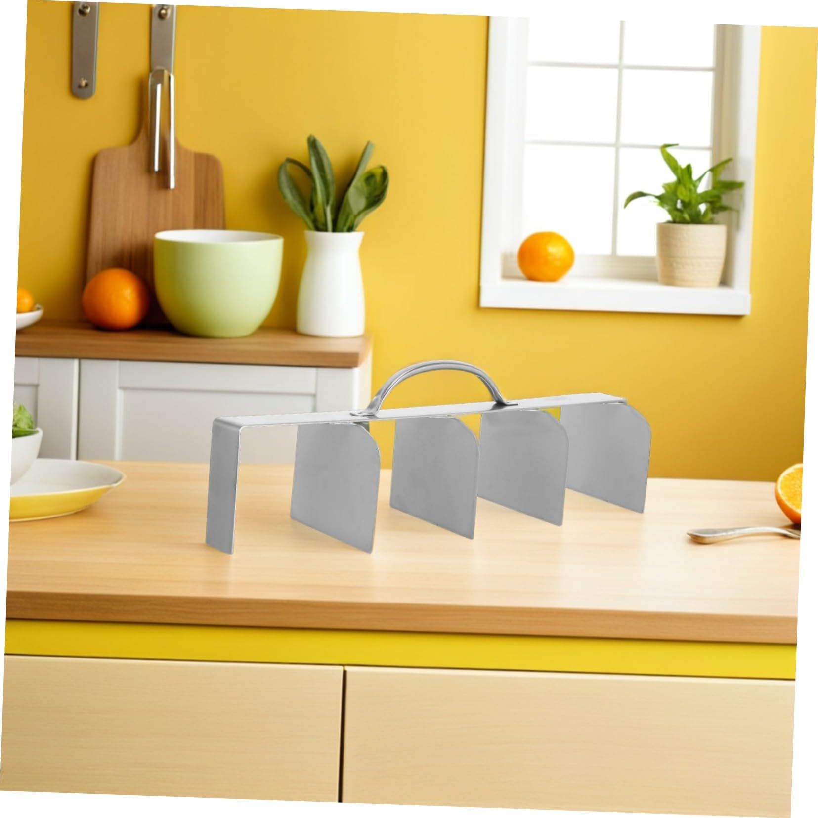 Outil de Découpe de Tiramisu Professionnel Coupe Précise pour 5 Parts Égales en Acier Inoxydable Argenté pour Desserts et Occasions Spéciales