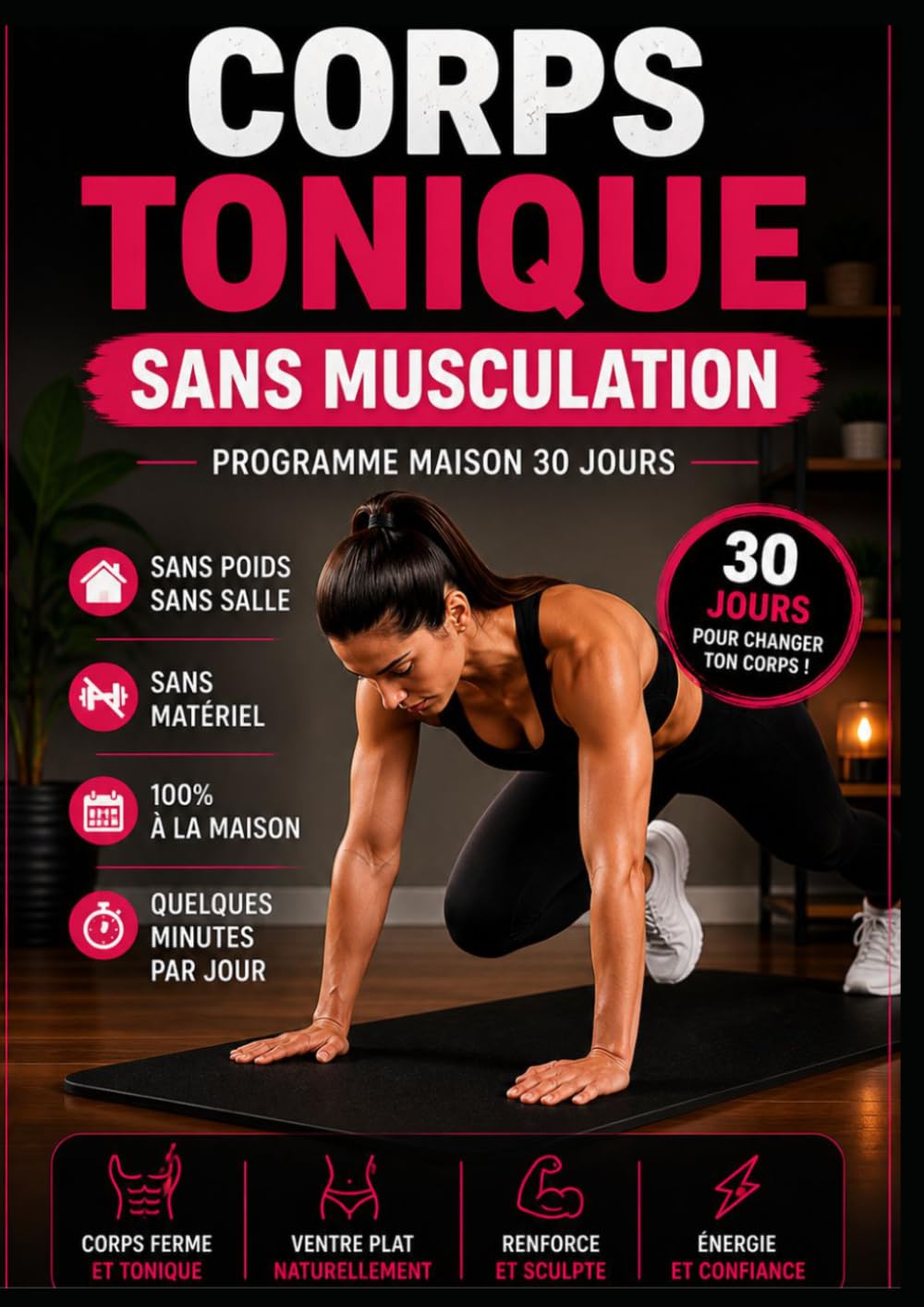 Corps tonique sans musculation: Programme maison 30 jours simple et efficace