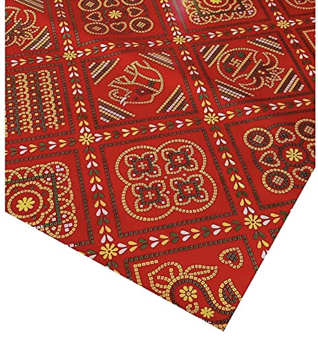 NIPPY JAIPURI CHUNRI ABRI GIFT PACKING PAPER 20PCS RED 48X65CM FOR HOME/GIFT/POOJA/TEMPLE DECORATION NAVRATRI,DURGA POOJA