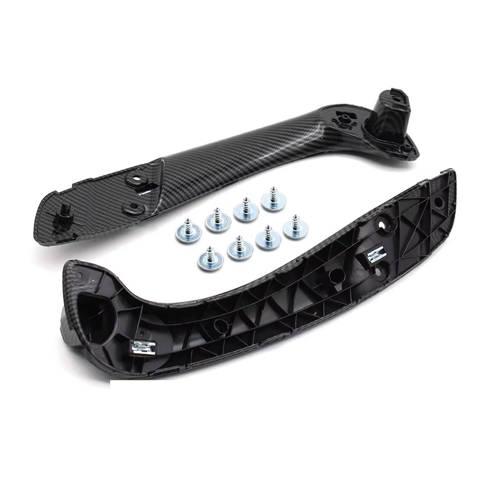 HQQJL Car Handle Interior Car Front Left Right Inner Door Handle with Cover for Megane 3 III Fluence 2008-2016 809600015R 197012651(Inner Handle-Cabon 2)
