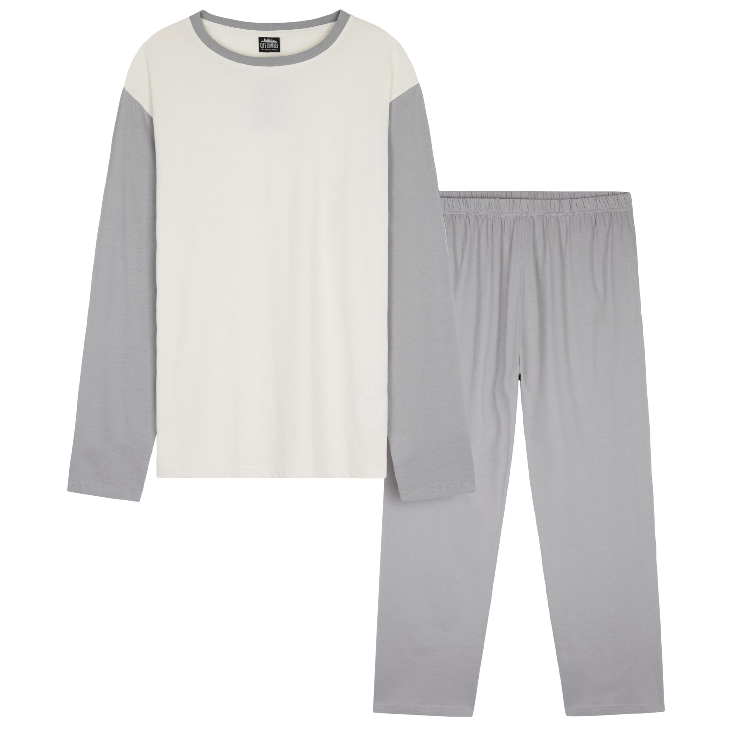 CityComfort Lungo Pigiama Uomo Set, Adulti Adolescenti Morbido 2 Pezzi Pigiama Caldo