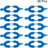 Vista 2 de 20 bandejas desechables de fluoruro dentales de espuma fluorada para boca, material de impresión de alginato para niños, tamaño L, azul