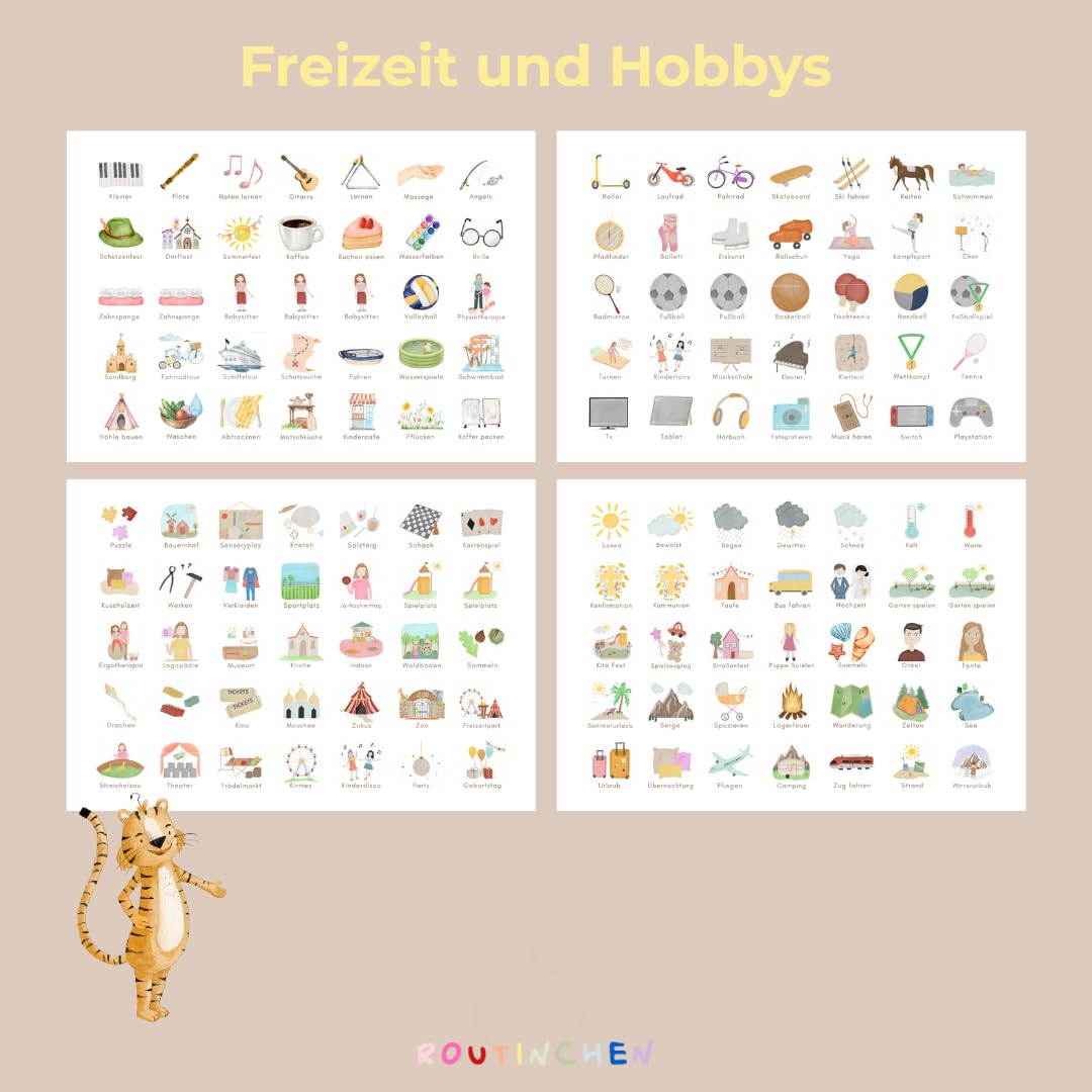 Starterset für Kinder inkl. 525 Symbole – Wochenplaner A4, Morgenroutine, Abendroutine & Tagesaufgaben (Bauernhof)