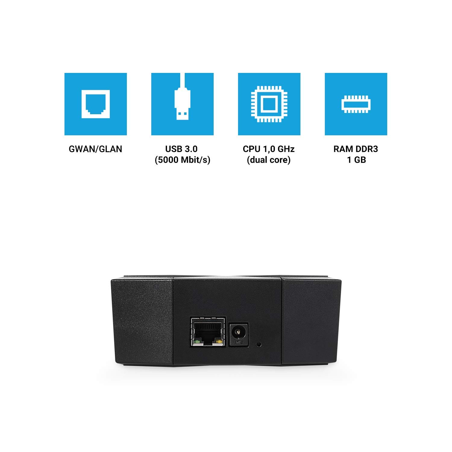 Turris MOX Start | modular, Open Source & Secure Router/Server/Switch/Access Point | CPU 1 GHz dual core, 1 GB DDR3 RAM, GWAN/GLAN, USB 3.0, Automatic Updates, VPN, NAS, Adaptive Firewall