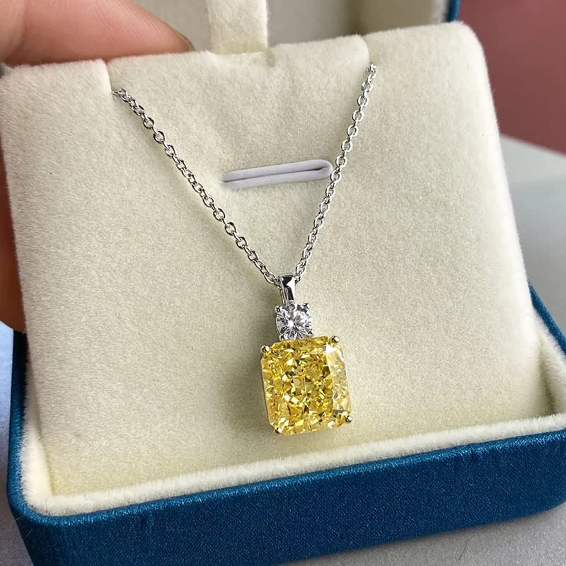 Collier citrine anti-ternissement en argent 925 pour éviter les allergies cutanées