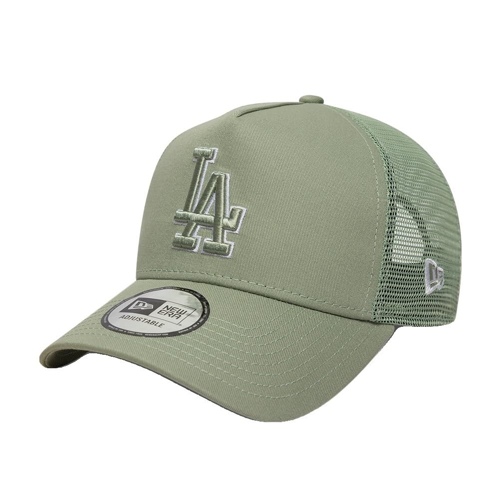 New Era Adult's 9Forty Trucker Outline MLB Los Angeles Dodgers Trucker Baseball Cap Hat Green Pastel