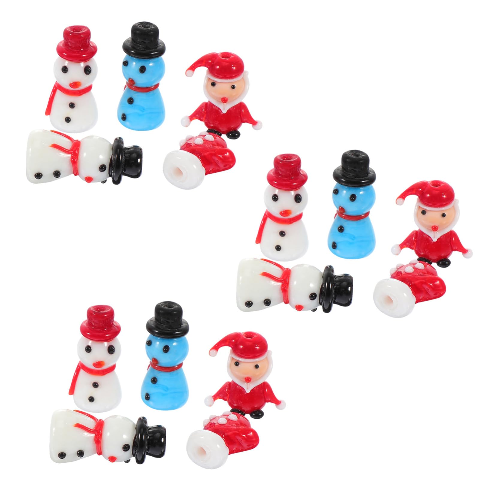 ABOOFAN 2 Set Di Perline Di Natale Perline Di Per Ciondolo Decorativo Appeso Colorate Per Bracciale Collana 15 Pezzi * 2