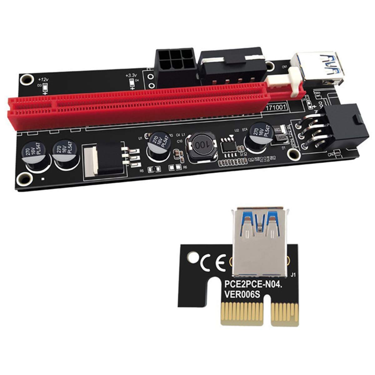 Amazon | GPUマイニングパワードライザーアダプターカード用のPCIE 