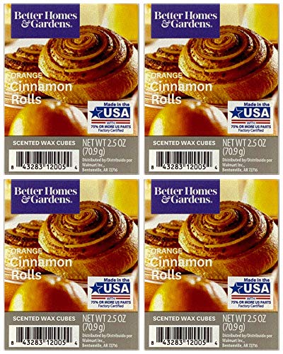 Better Homes and Gardens Orange Cinnamon Rolls Wax Cubes 4-Pack