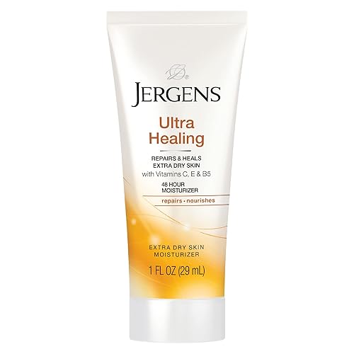 Jergens Ultra Healing - Hidratante para piel seca, loción de viaje de 1 onza para absorción en piel extra seca, con mezcla de hidraducencia,