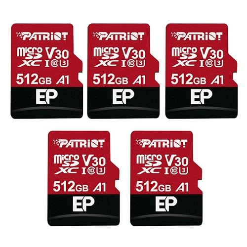 Patriot EPV[Y 512GB Micro SDXC V30 A1 UHS-I U3 4K UHD [J[h 5pbN - PEF512GEP31MCX5