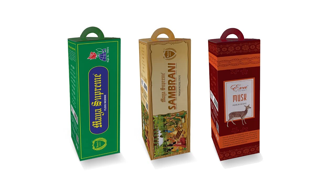 Koya's Premium Maya Supreme + Maya Supreme Sambrani + Eva Musk Combo - Pack of 3