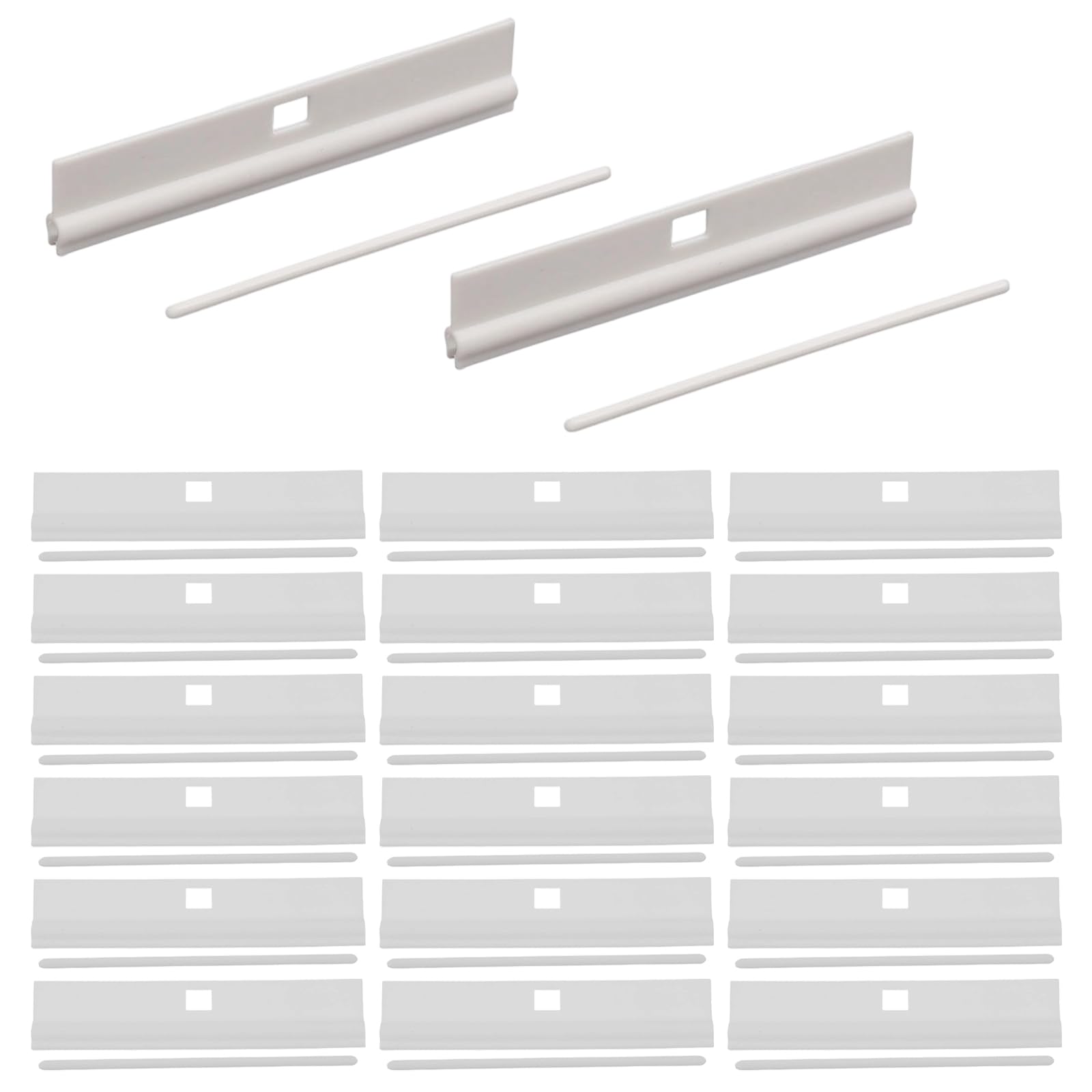 20PCS 89MM No-Sew Vertical Blind Hangers, POM Replacement Slats Clips, Durable Spare Parts for Most Vertical Blinds, White