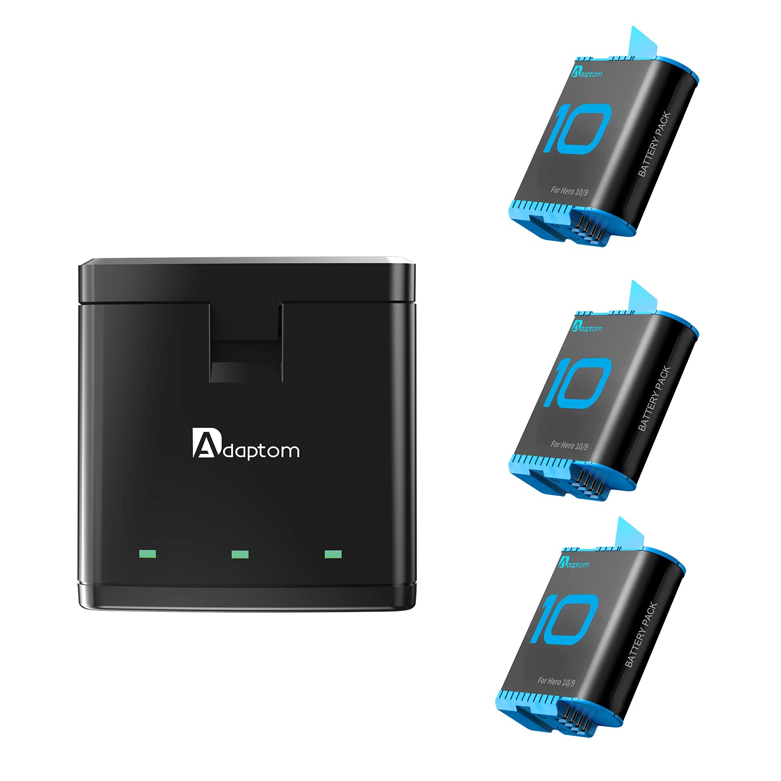 Amazon | Adaptom GoProに適用 Hero 12 Hero 11用3個バッテリーと3 