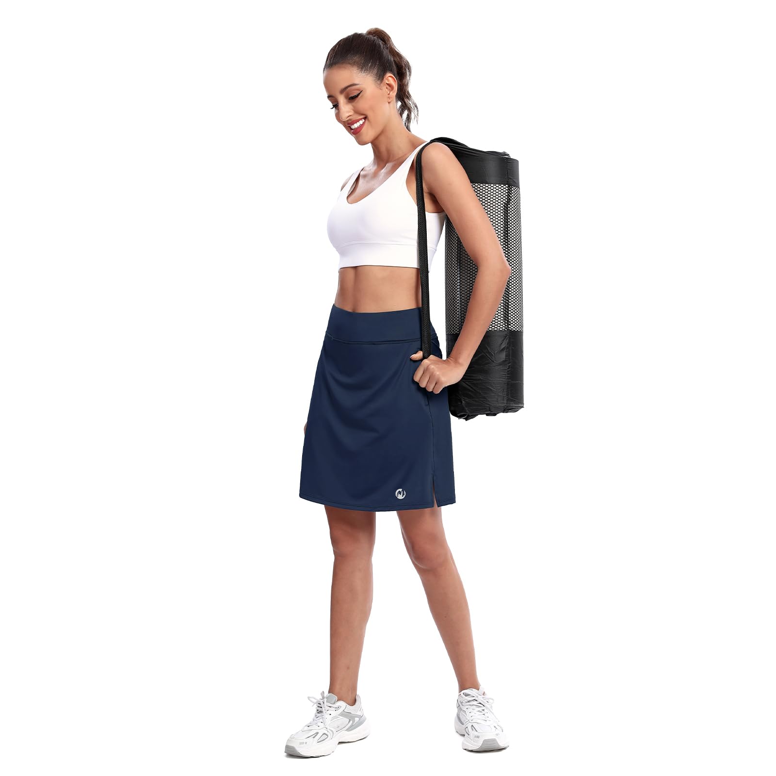 M MOTEEPI Gonna da Donna, Lunghezza al Ginocchio, da Tennis, Atletica, con Tasche