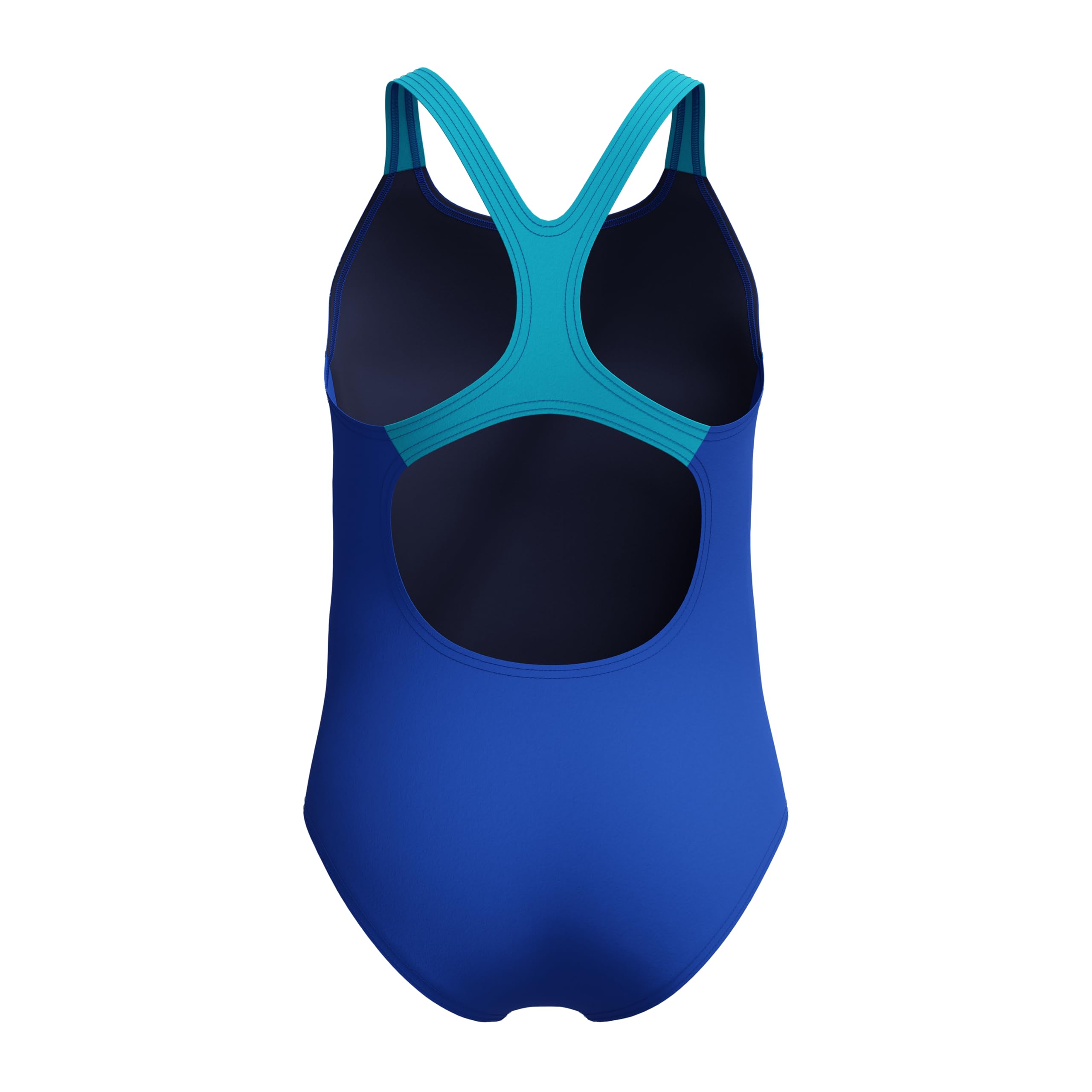Speedo Medley Medley Medalist Badeanzug für Mädchen, tiefer Saphir/Maya-Blau
