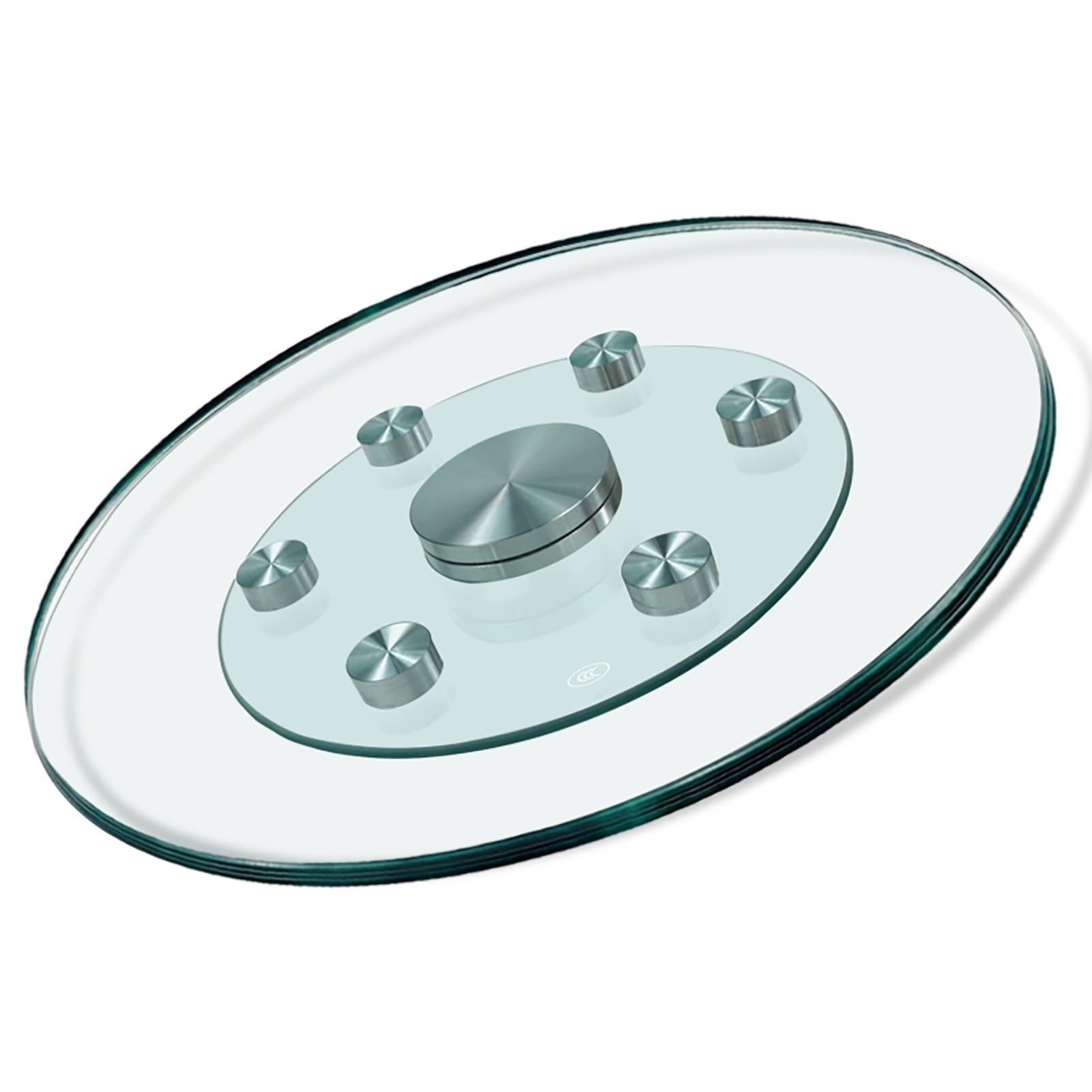 Plato Giratorio para Mesa de Comedor, Bandeja giratoria Redonda de Vidrio Templado, Plato para Servir Grande, Giro silencioso y Suave, hogares y restaurantes (tamaño: 100 cm/39