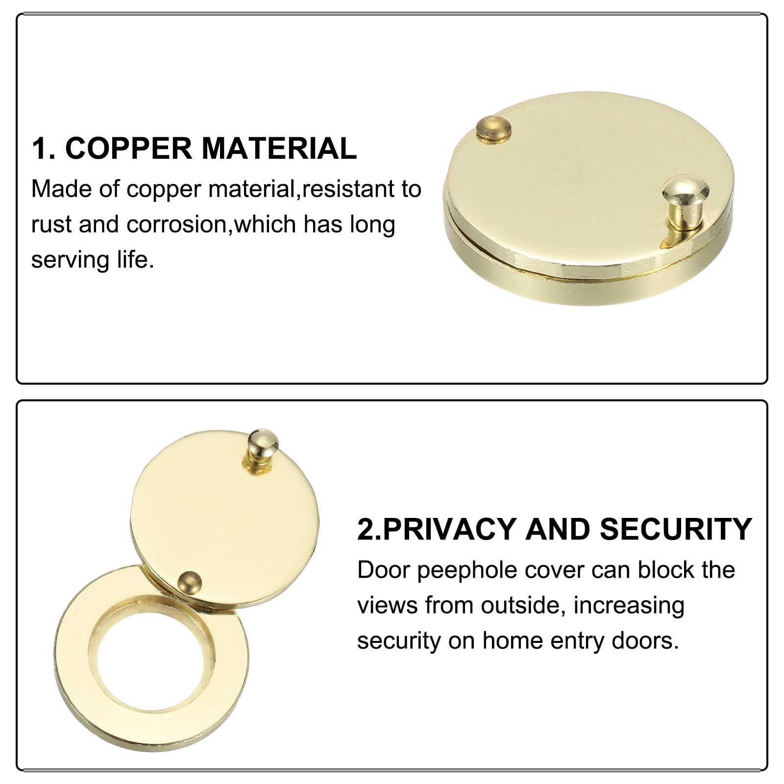 Copertura Per Spioncino Porta - Privacy E Sicurezza Per Casa/Appartamento, Oro - Foto 8