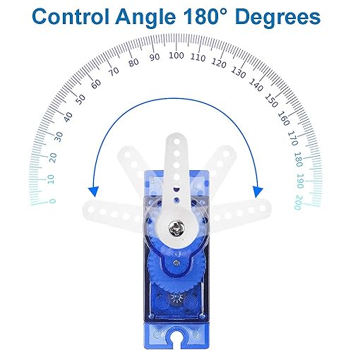 Miniatura 4 de MMOBIEL SG90 0.32 oz Micro Servo Motor Kit para RC DronecocheAviónHelicópteroVehículosRobotsCompatible con Proyectos Arduino y Raspberry Pi Incluye